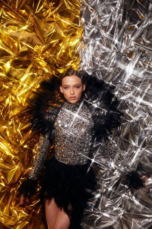 Celestine Noir Dress by Luxe Living Fashions