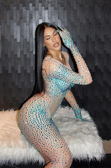 'Mazu Muriel' Luxury Crystalized Bodysuit