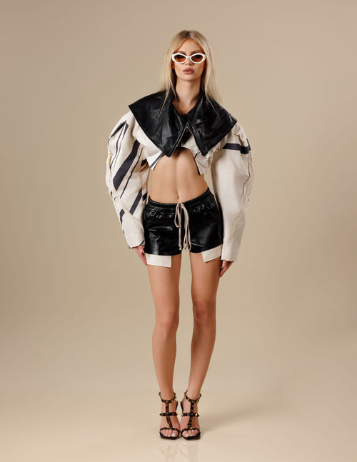 ‘Monte’ Leather Shorts