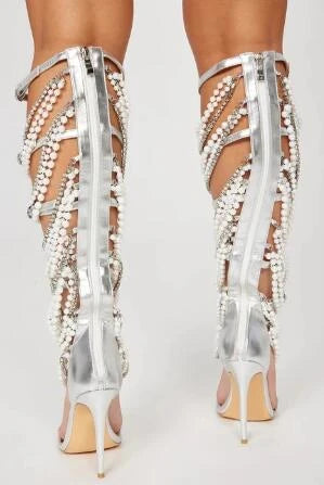 Sienna Luxe Crystal Gladiator Heels