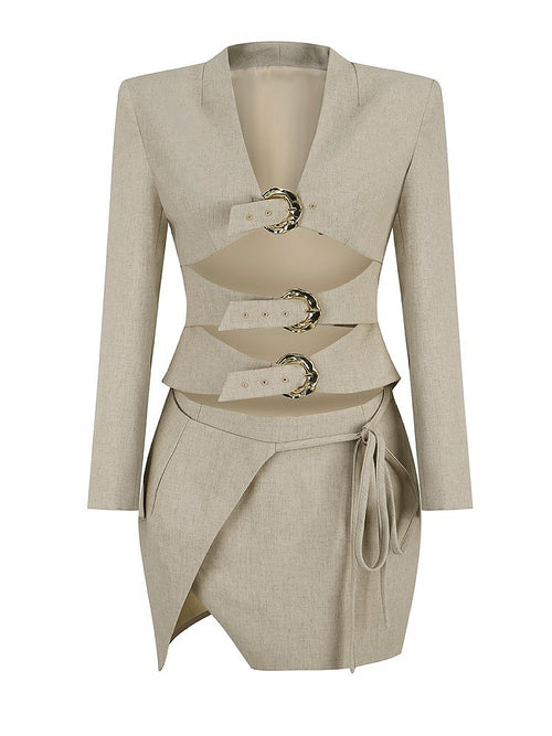“Monarché Éclat” Buckle Blazer Set Empire of Ember Collection