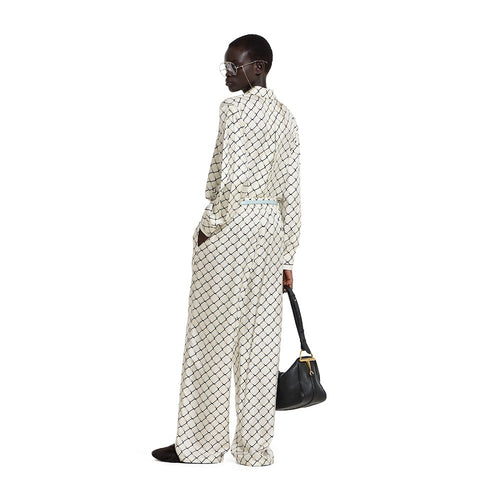 Gucci Horsebit Lattice Silk Shirt – Avorio Signature