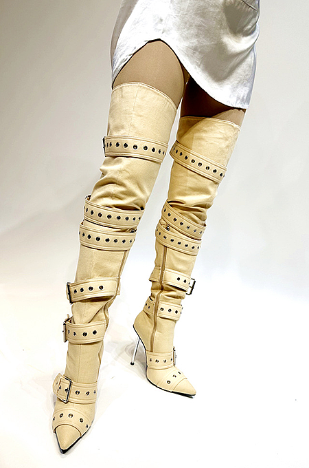 “Acconcia” Buckled Thigh Boot