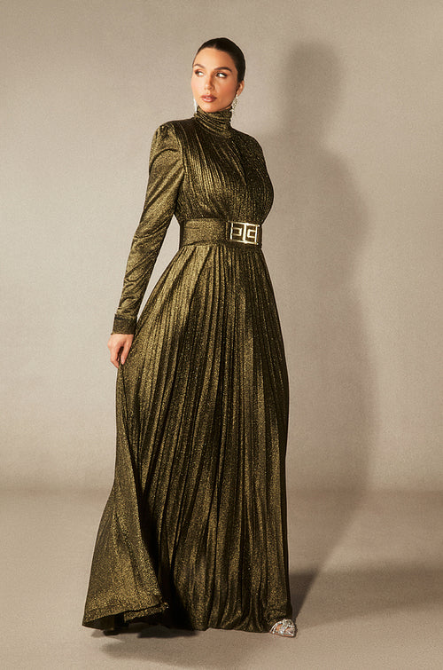 Aurelia Dominion Pleated Gown