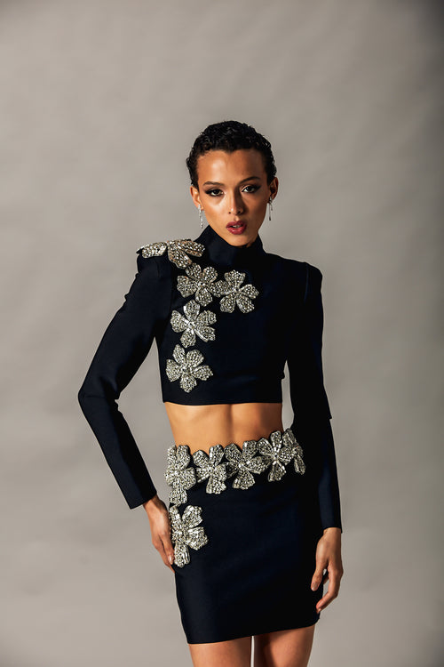 ‘Diamiona’ Luxury Diamond Skirt Set