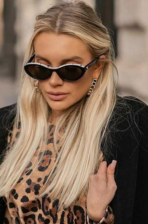 CHANEL Oval Acetate Signature Sunglasses