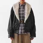 Élan Nomade -Oversized Shearling Leather Bomber