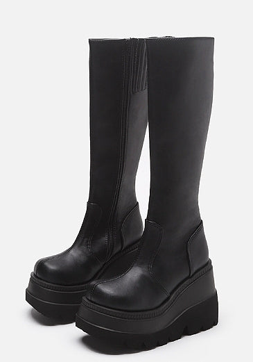 ‘The Grove’ Knee High Platform Boots