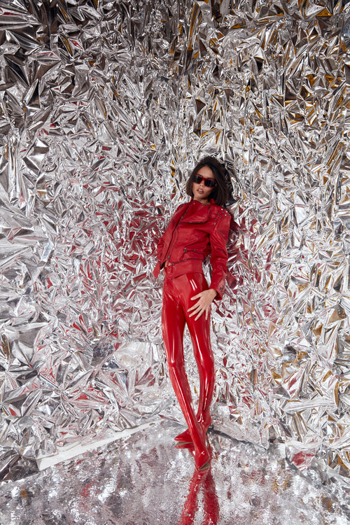 'Bellici' Studded Leather Jacket