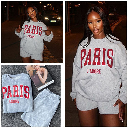 ‘Paris J’Adore’ Short Sweatsuit