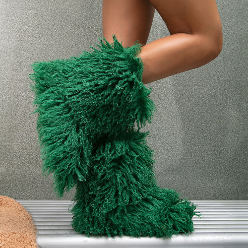 “Posh Pantheon” Fur Ankle Boots