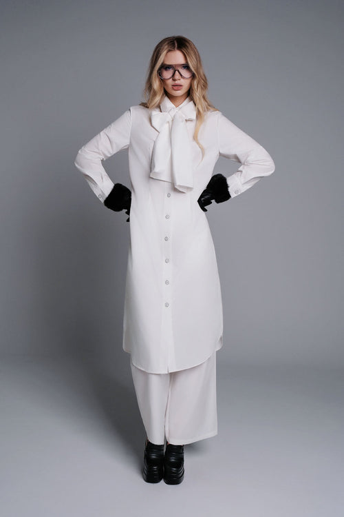 Chanel “Haute Ligne” Cotton Poplin Wide-Leg Trouser