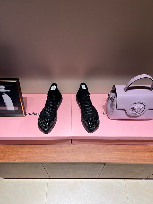 Schiaparelli Anatomique High-Top Sneakers – Canvas & Sculpted Toe Detail