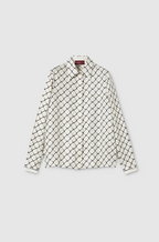 Gucci Horsebit Lattice Silk Shirt – Avorio Signature