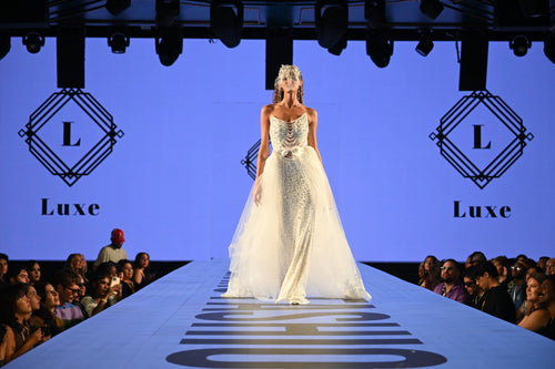 Lustre d’Ivoire” Crystal-Encrusted Bridal Gown