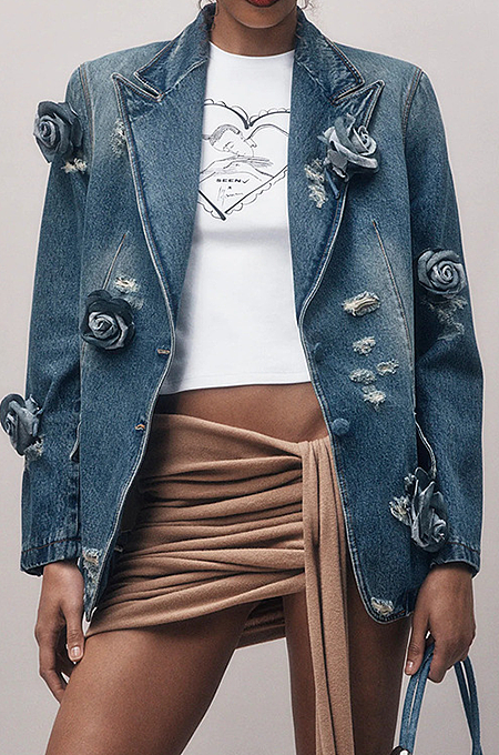 ‘Wealth Wise’ Denim Blazer