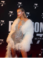 “Plush Prism” Mongolian Curly Faux Fur Cropped Jacket