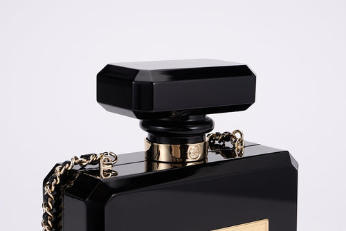 CHANEL Black & Gold Perfume Bottle Bag