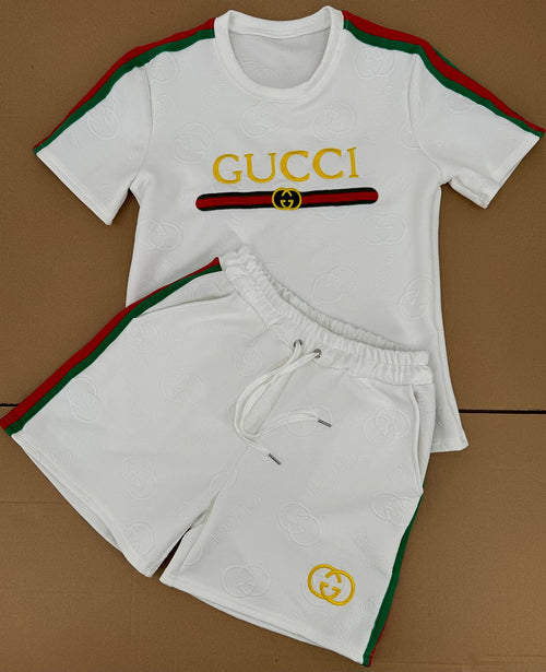 GG Embossed Shorts Set