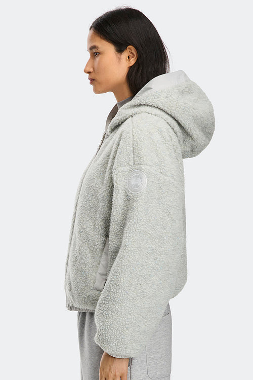 Canada Goose Reversible Sherpa Hooded Jacket — Cloud Grey