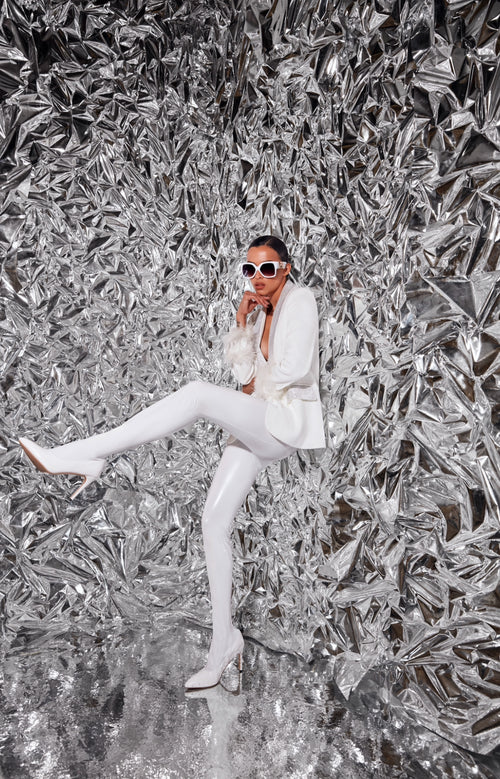 'Arvilla' Patent Leather Stretch Pants Boots