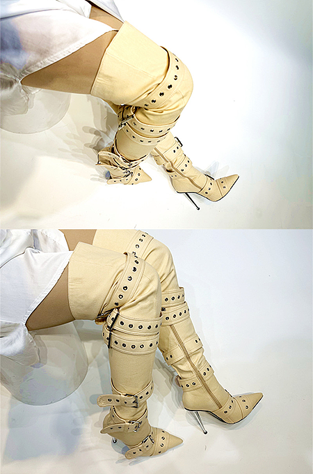 “Acconcia” Buckled Thigh Boot