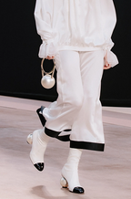 CHANEL Cruise Pearled Cylinder Minaudière with Gold Handle