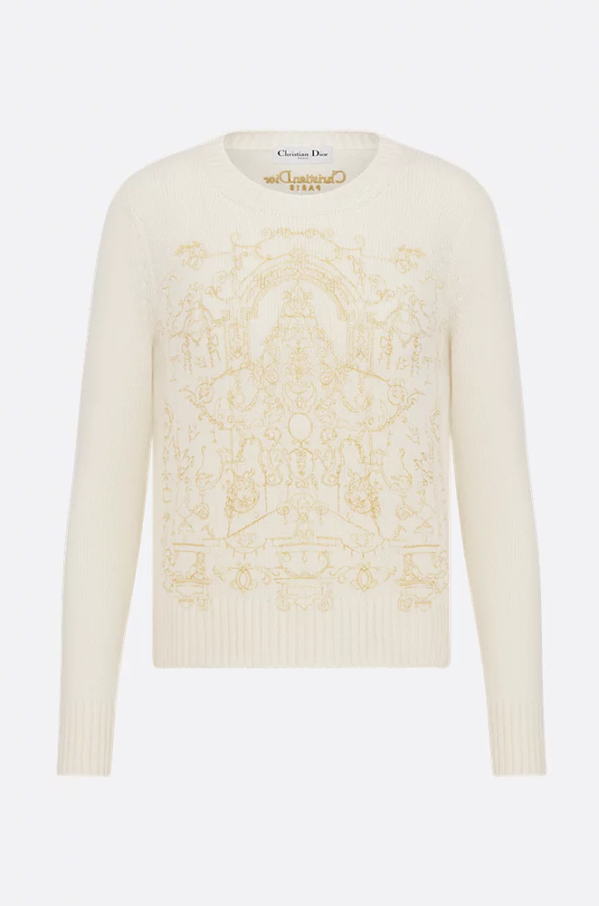 Dior Toile de Jouy Embroidered Knit Sweater – LUXE LIVING FASHIONS