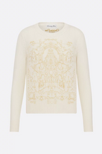 Dior Toile de Jouy Embroidered Knit Sweater