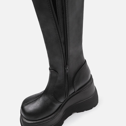 ‘The Grove’ Knee High Platform Boots