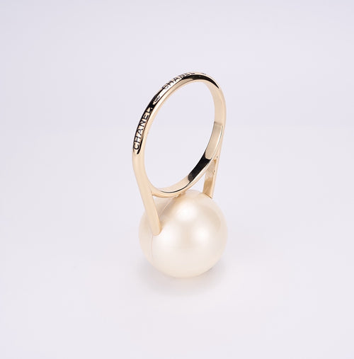 CHANEL Cruise Pearled Cylinder Minaudière with Gold Handle