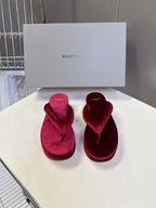 BALENCIAGA “Cloud Platform” Suede Flip-Flop Sandals