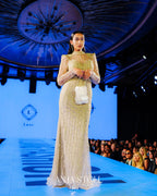 “Majesté d’Or” Imperial Beaded Illusion Gown