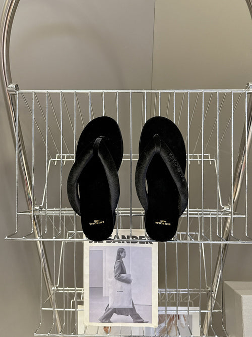 BALENCIAGA “Cloud Platform” Suede Flip-Flop Sandals
