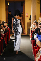 Puissance Sculptée – Shadow Orchid Dominion Gown