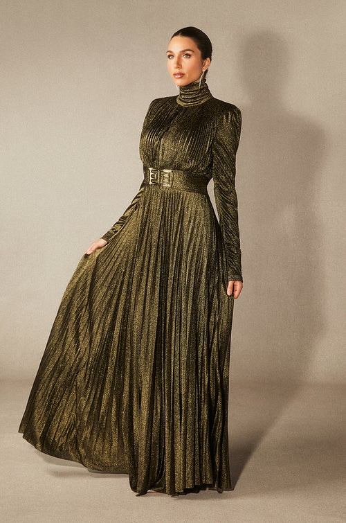 Aurelia Dominion Pleated Gown