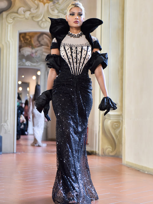 'Ju' Tore Majesty' Luxury Couture Evening Gown