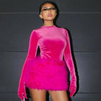 ‘Perfunctory Luxury’ Fur Skirt Set