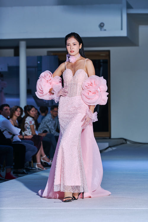 “Rosalinde d’Amour” Luxe Edition Crystal-Corseted Gown