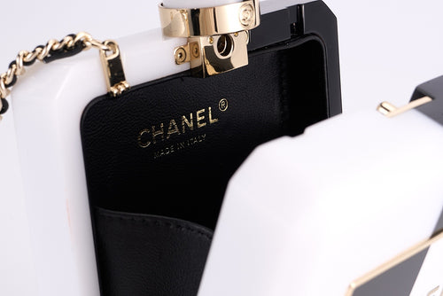 CHANEL Black & White Perfume Bottle Bag