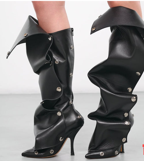 ‘Vulgar Behavior’ Knee Heel Boot