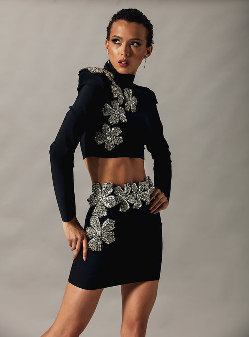 ‘Diamiona’ Luxury Diamond Skirt Set