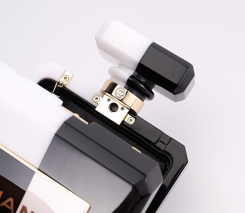 CHANEL Black & White Perfume Bottle Bag