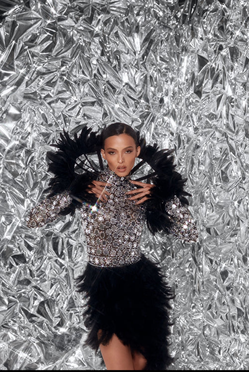 Celestine Noir Dress by Luxe Living Fashions