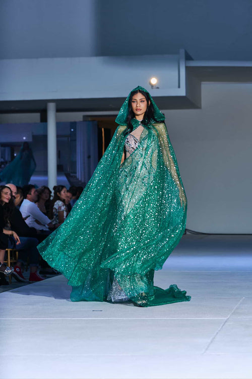 “Vérité de Cristal” Mockneck Beaded Gown -VeLour de Luxe Award Show Couture Collection