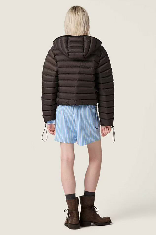 Miu Miu Cropped Hooded Down Jacket
