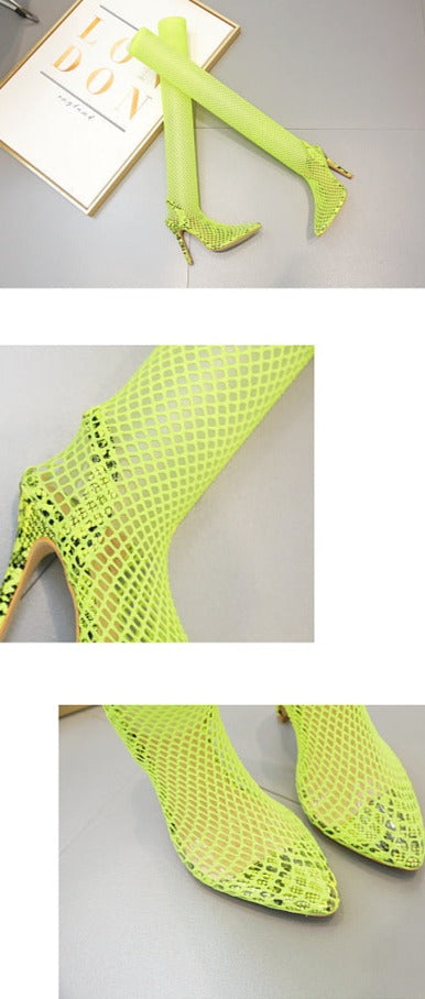 ‘Bianca’ Mesh Thigh High Boot