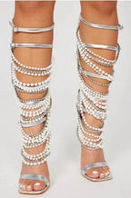 Sienna Luxe Crystal Gladiator Heels