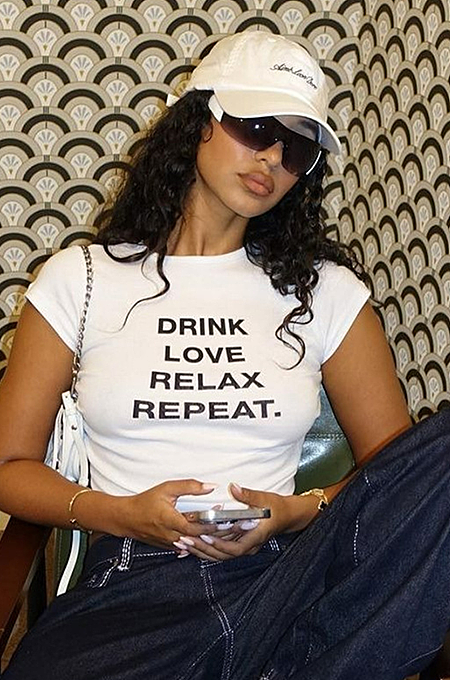 ‘Motions’ Cropped Tee