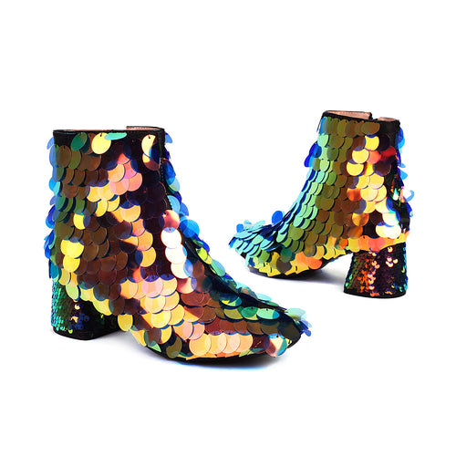 ‘Tuti Scintillate’ Sequined Ankle Boots